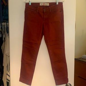 Vintage red straight-leg jeans